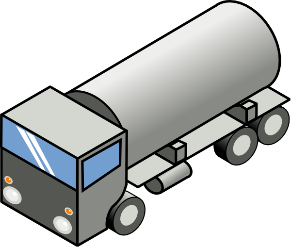 Clipart Of Tanks, Crude And Truck This Clipart Of Pickup - Tank Truck (600x509)