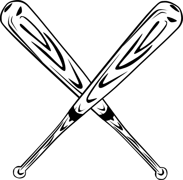 Clipart Of Moving, Preference And Sticks - Baseball Bat Tattoo (600x591)