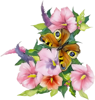 Butterfly-bunch - Wallpaper (347x370)