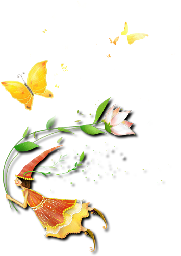 Cute Cartoon Villain Beautiful Butterfly Flower Fly - Cute Cartoon Villain Beautiful Butterfly Flower Fly (552x779)