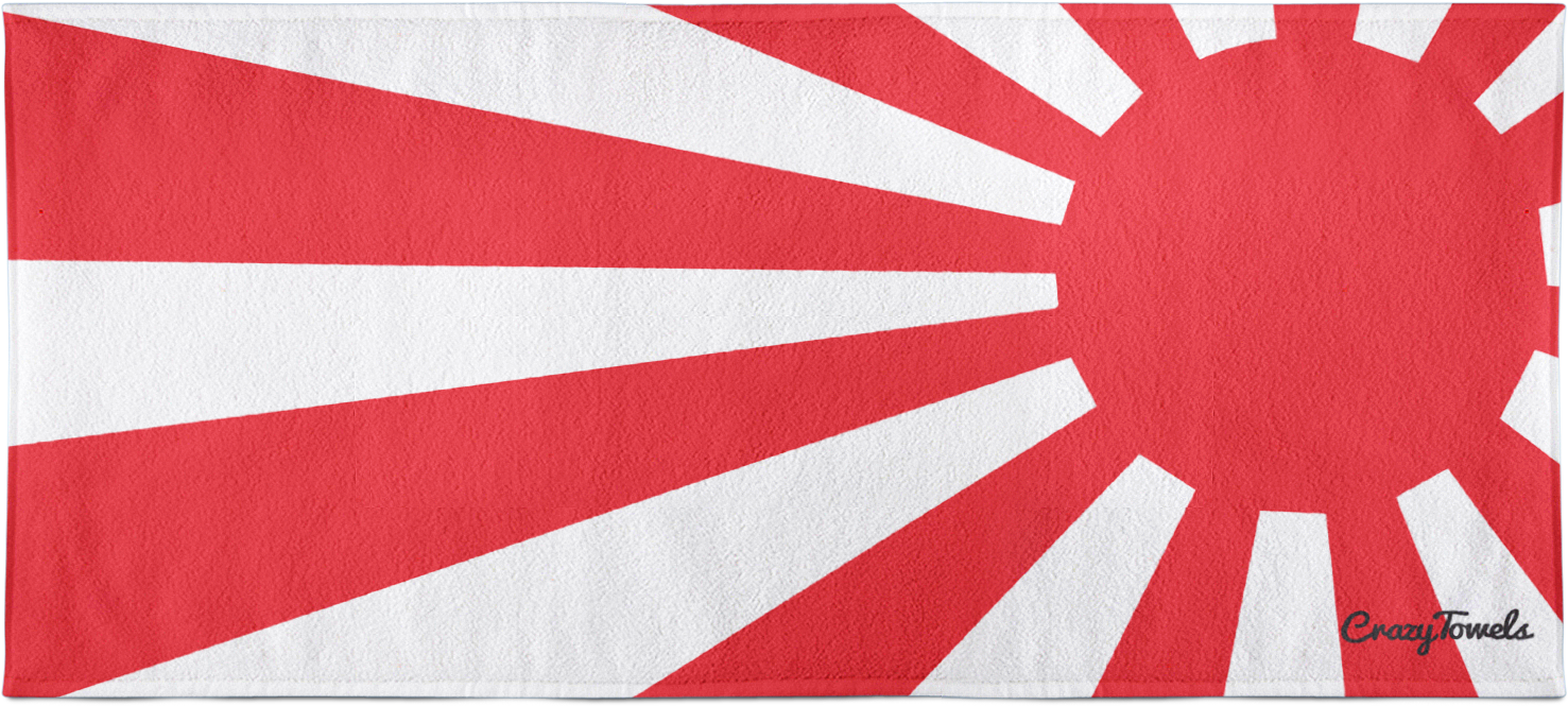 Rising Sun Japanese Flag Beach Towel - Japanese Rising Sun Png Transparent (1621x781)