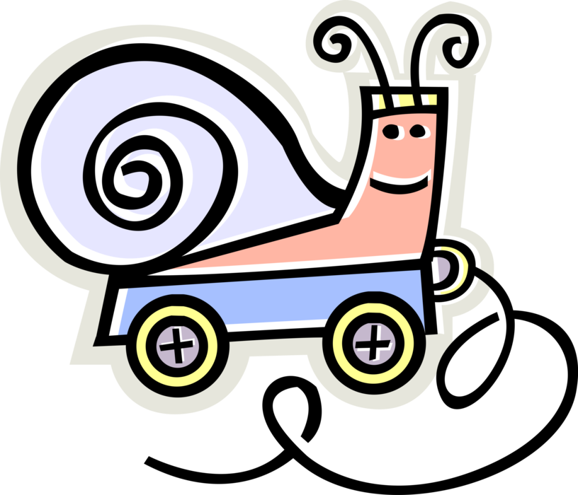 Vector Illustration Of Child's Pull Toy Snail Mollusk - Vector Illustration Of Child's Pull Toy Snail Mollusk (816x700)