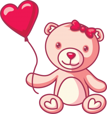 Free Vector Teddy Bears Set [png] - Teddy Bear (351x375)