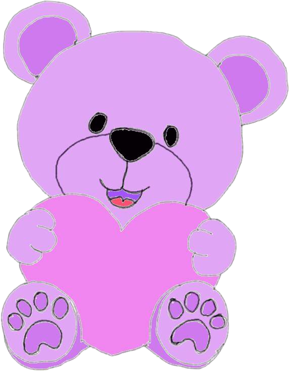 Violet Clipart Bear - Violet (720x960)