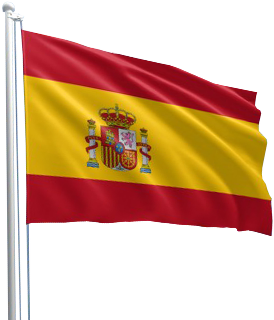 Spanish Flag On Pole Transparent Image - Spanish Flag On Pole (624x638)