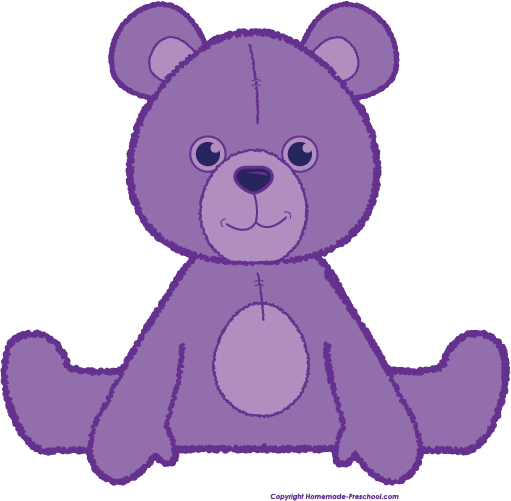 Click To Save Image - Purple Teddy Bear Clipart (511x501)