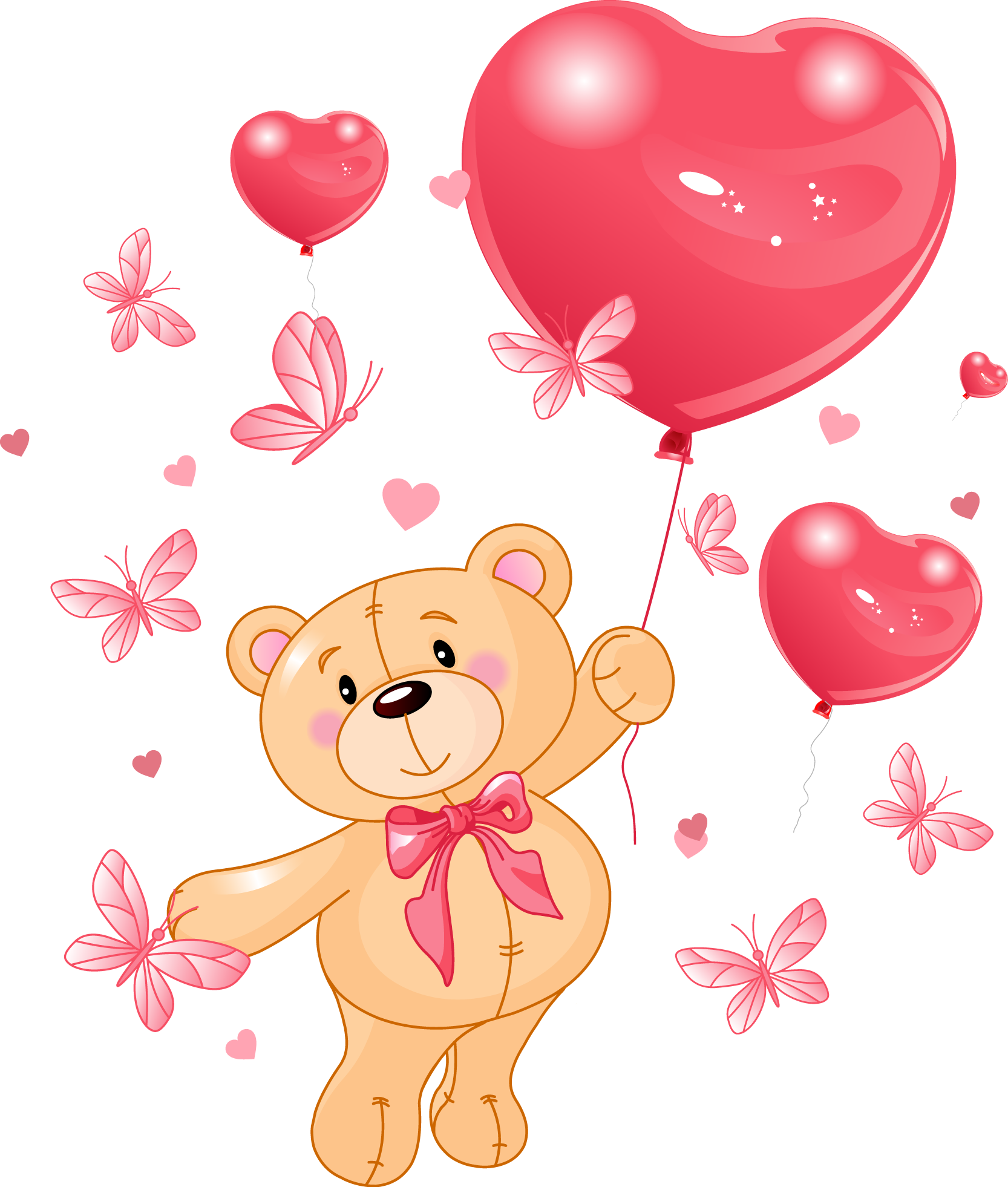 Teddy Bear Stock Photography Clip Art - Ositos De San Valentin (1666x1962)