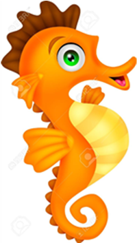 Cute Seahorse Clipart (352x352)