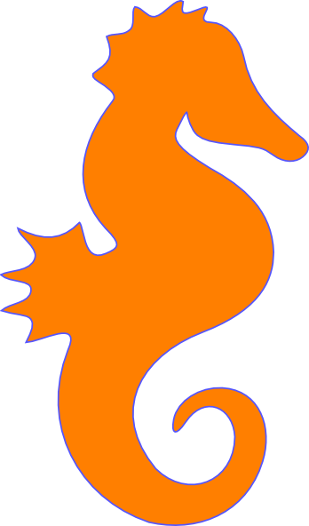 Seahorse Clip Art - Seahorse Silhouette Png (348x592)