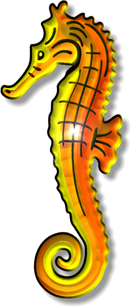 Complex Shaped Domed Resin Seahorse - Northern Seahorse (496x1042)