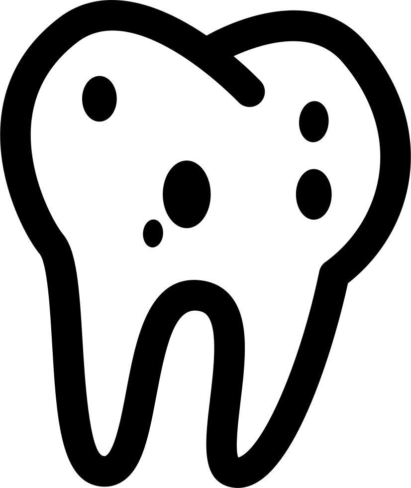 Dental Caries Comments - Tooth Silhouette Clipart (826x980)