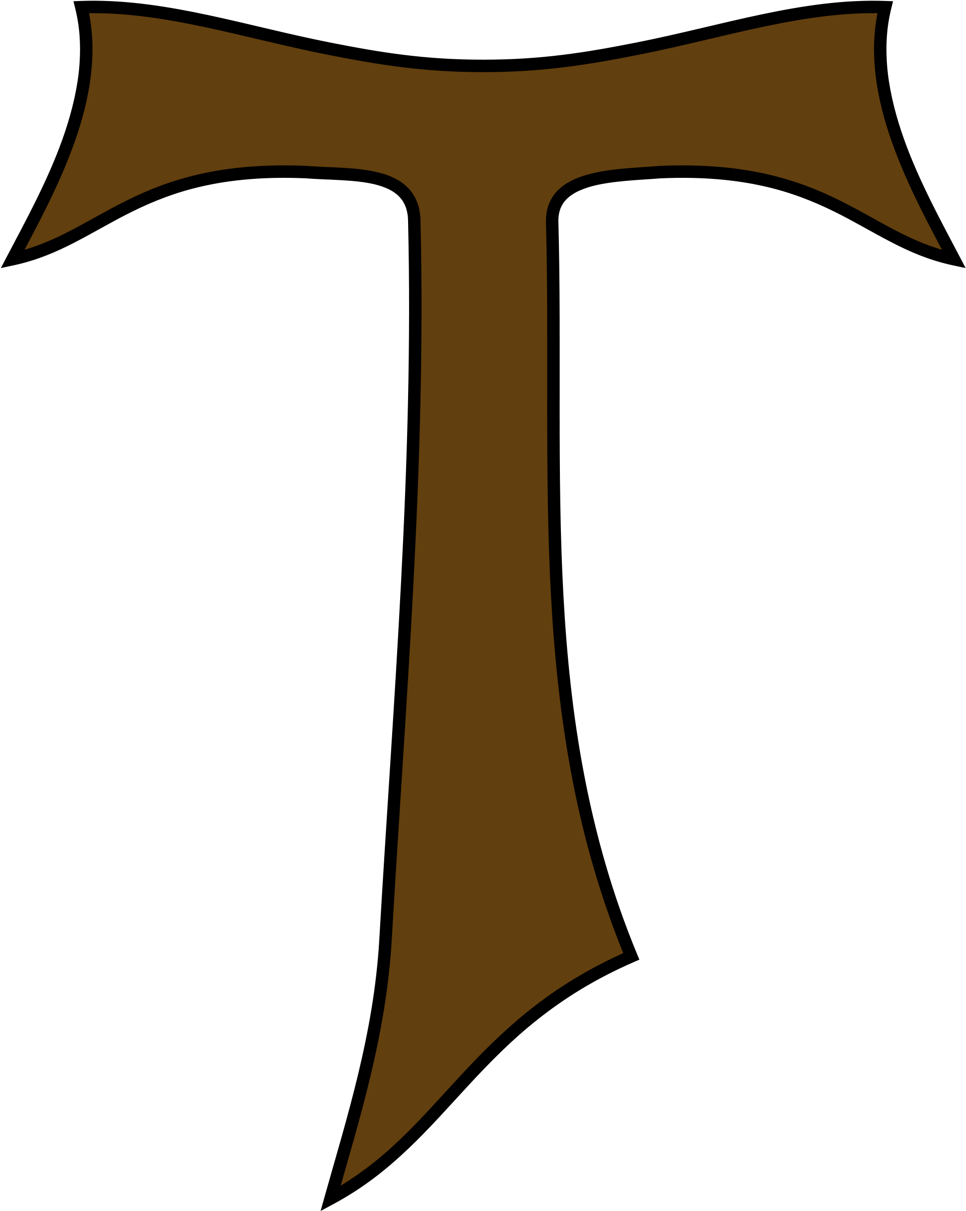 Open - Tau Cross Clipart (2000x2500)