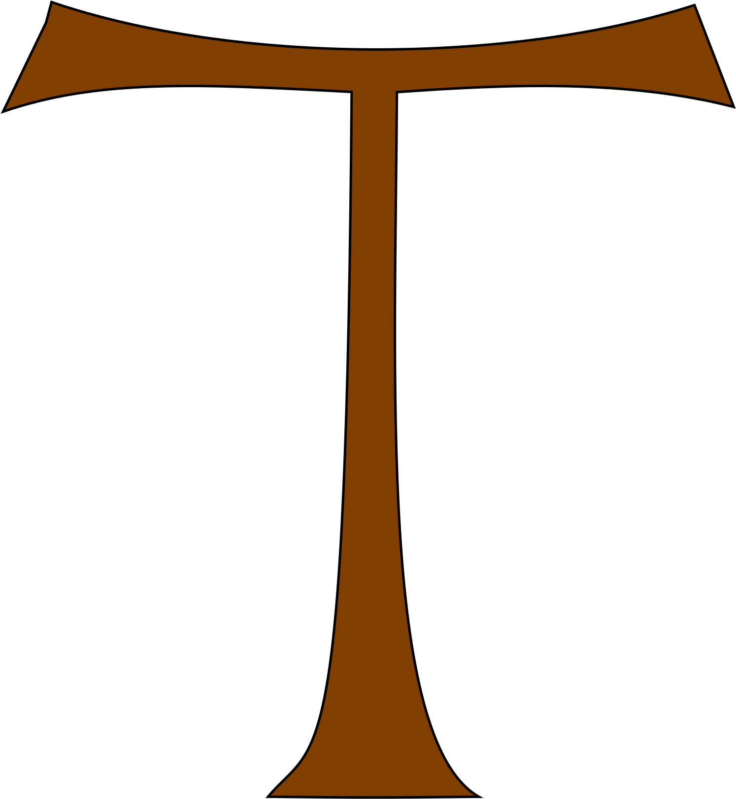 Open - Tau Cross Clip Art (2000x1740)