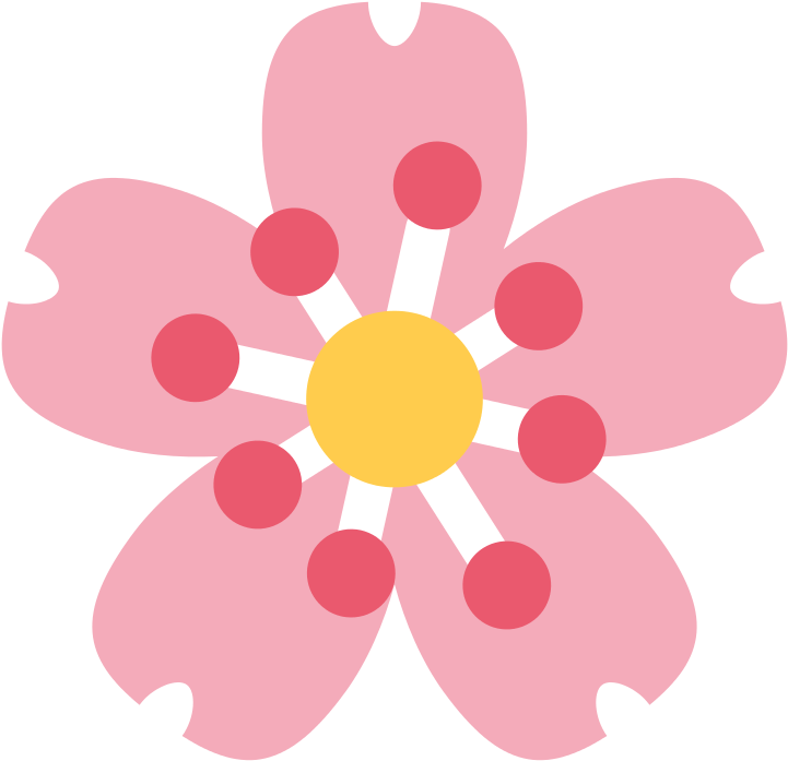 File - Twemoji 1f338 - Svg - Cherry Blossom Emoji Png (768x768)