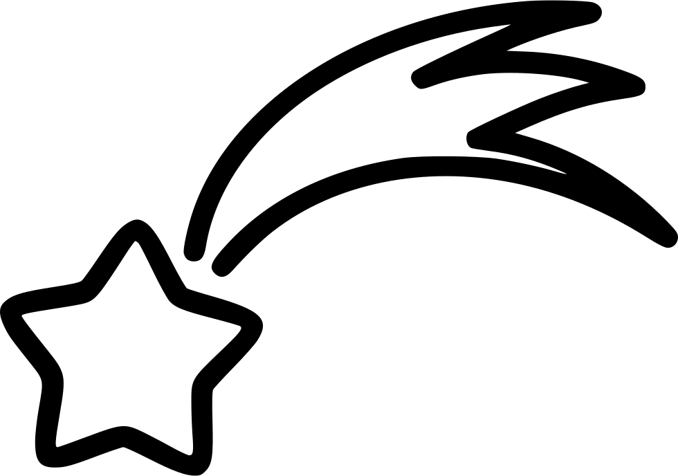 Falling Star Comments - Clip Art Shooting Star (980x688)