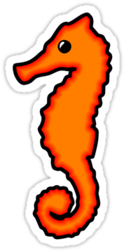 Cartoon Seahorse Clipart - Northern Seahorse (375x360)