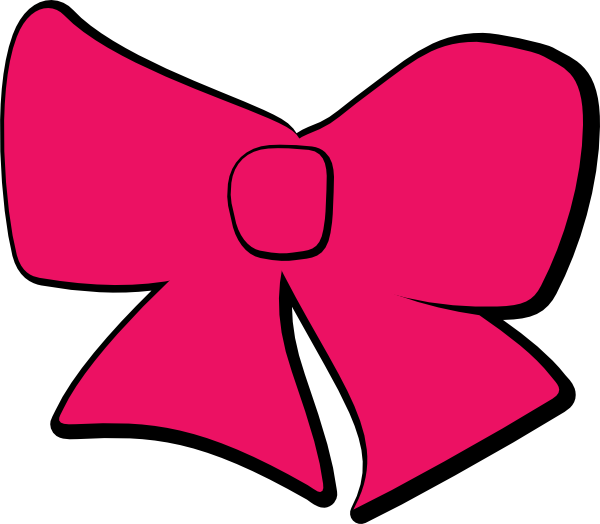Pink Bow Clip Art At Clker - Pink Bow Tie Clipart (600x524)