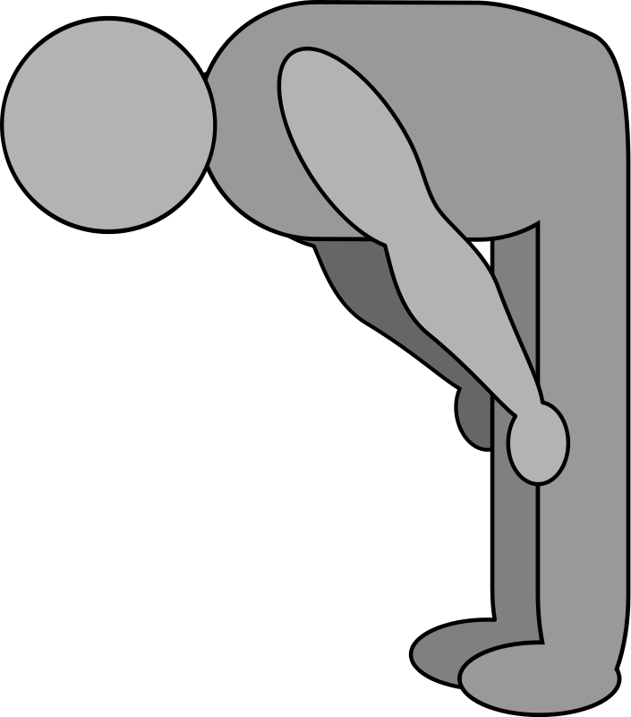 Shaded Bowing Figure - Japanese Bowing Clipart (705x800)