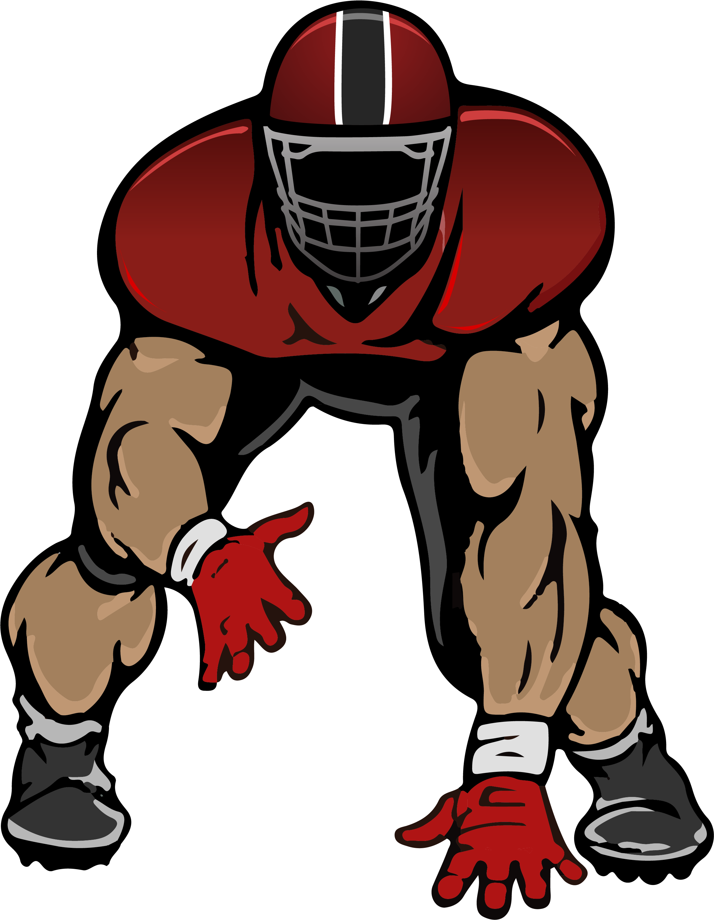 Nfl Three-point Stance American Football College Football - Big Football Player Shower Curtain (2550x3300)