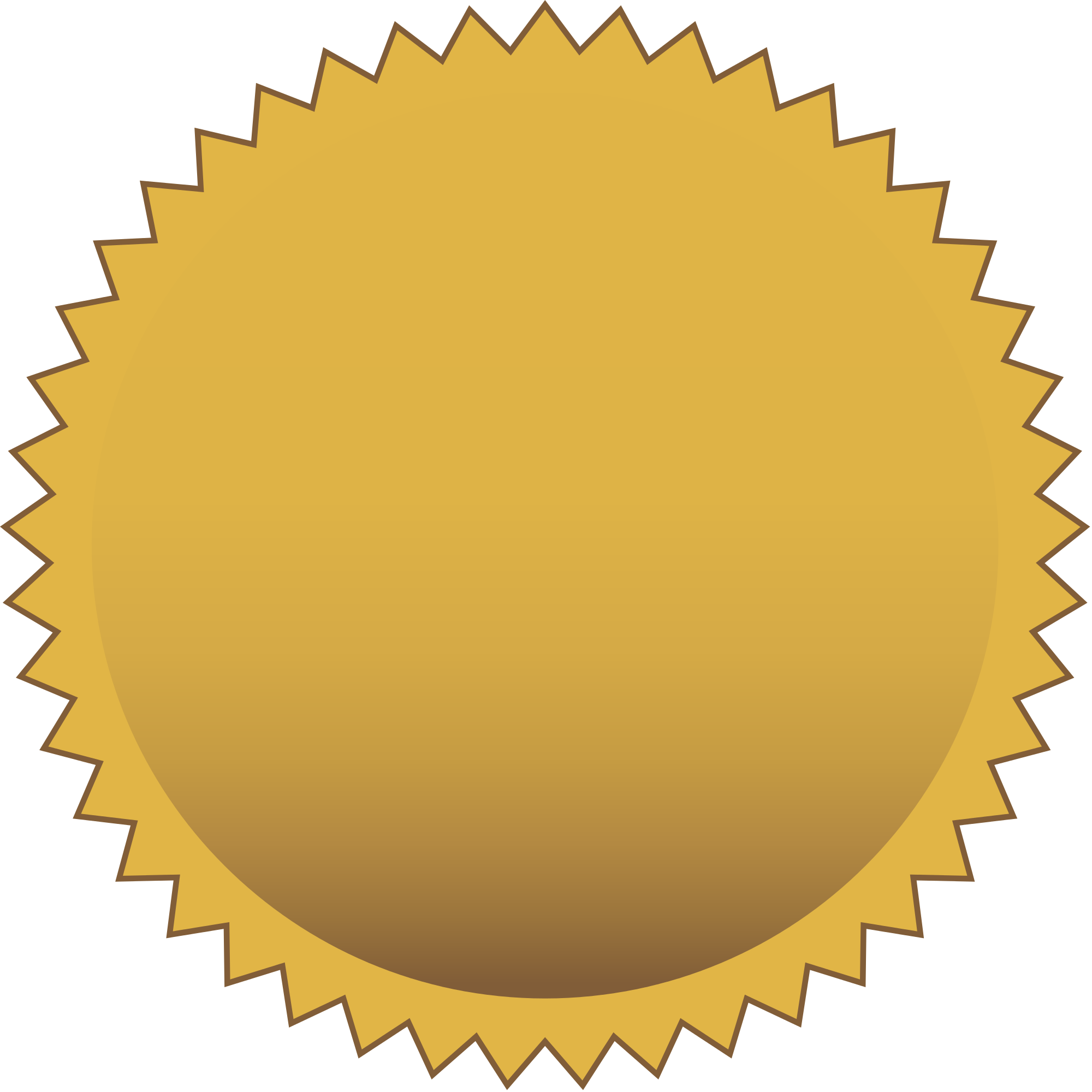 Kinguio Clipart Gold Crown - Gold Seal Of Approval (2000x2000)