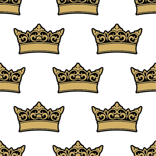 Royal Golden Crowns Seamless Pattern - Design (550x550)