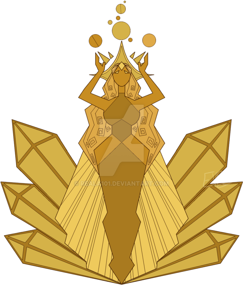 Gold Diamond's Mural By Reala101 - Steven Universe Gold Diamond (843x948)