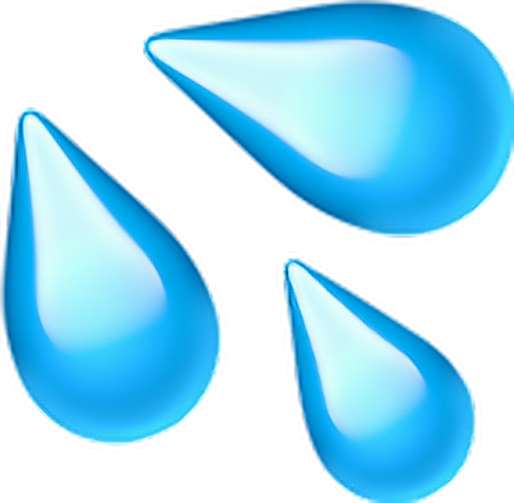 Waterdrops Sweatdrops Drops Water Emoji - Sweat Droplets Emoji (572x560)
