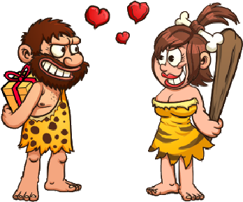 Cartoon Caveman - Caveman And Cavewoman Cartoon (500x300)
