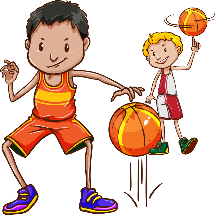 Basketball Drawing Dribbling Illustration - Bounce A Ball Clipart (827x827)