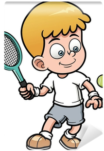 Vector Illustration Of Tennis Player Wall Mural • Pixers® - Dibujos Para Colorear Tenistas (400x400)