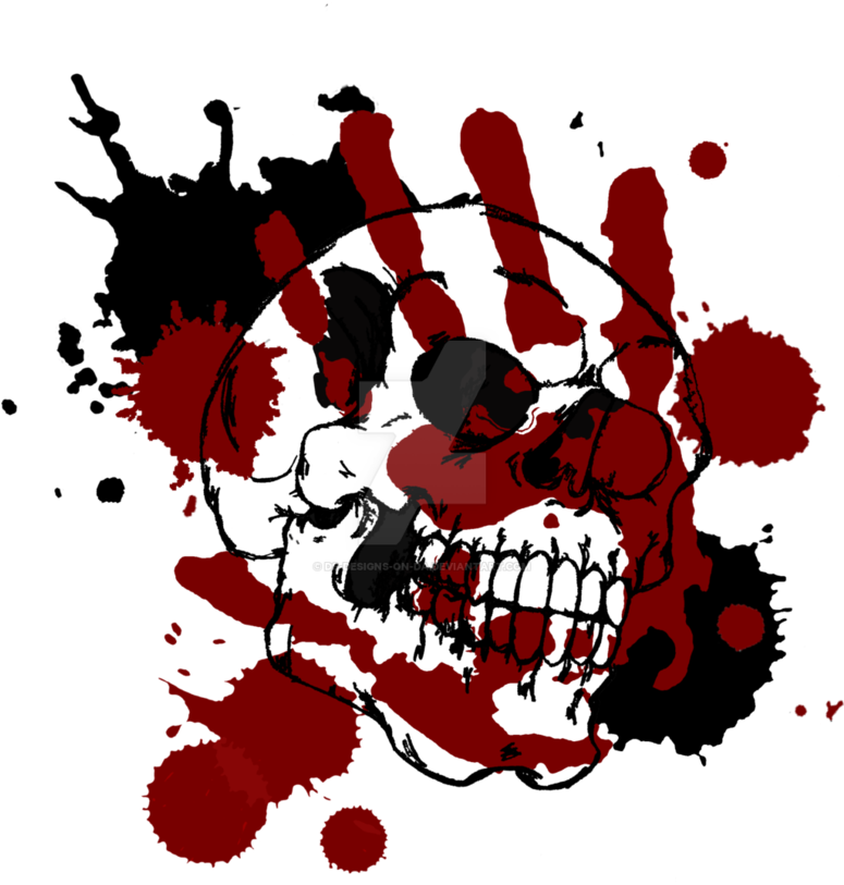 Bloody Skull Design By Ds Designs On Da - Black (774x1032)