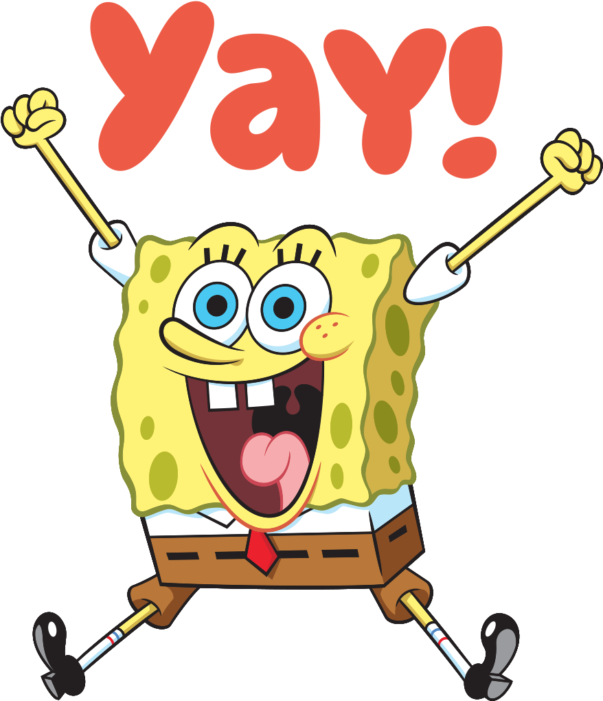 Yay Imessage Sticker - Spongebob Movie: Sponge Out Of Water (1224x1224)