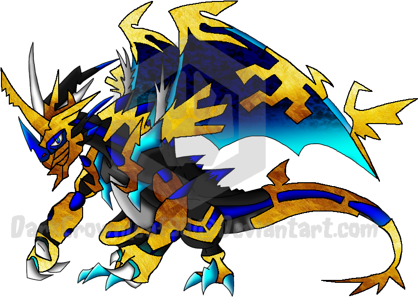 Mega Darky Golden Armor By Darkcrownleaf98 - Dragon (936x644)