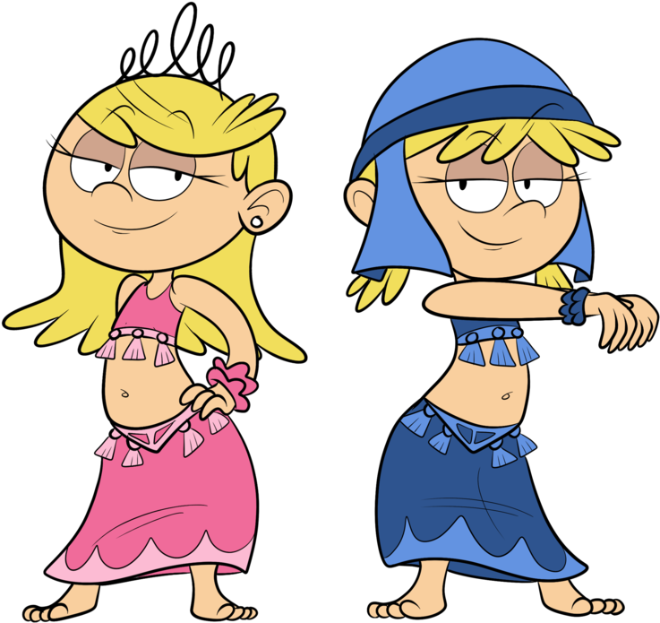 Lola And Lana The Belly Dancers By Sb99stuff - Lola Loud Belly (1024x1024)
