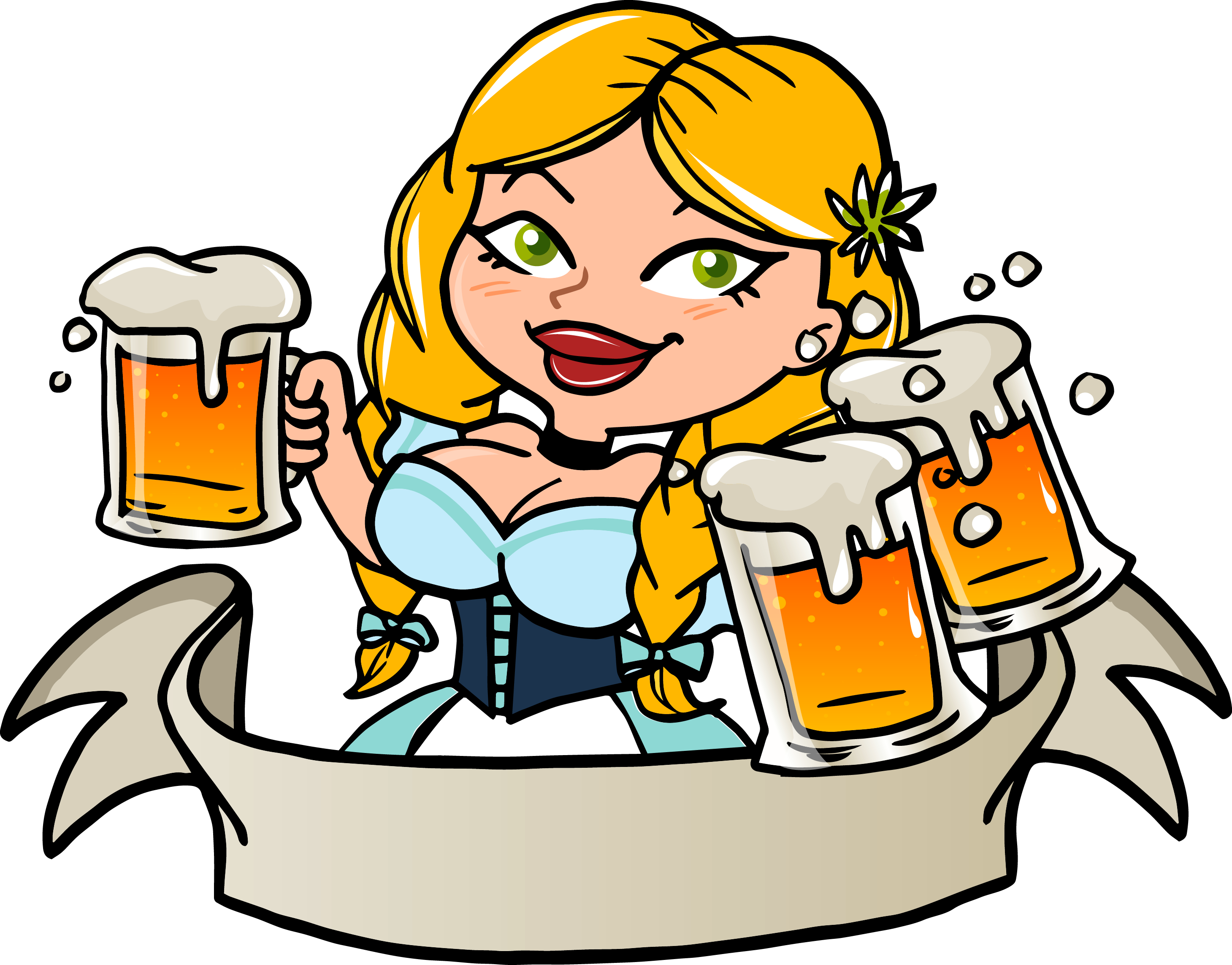 Beer Oktoberfest In Germany 2018 Cartoon Clip Art - Beer (2919x2285)