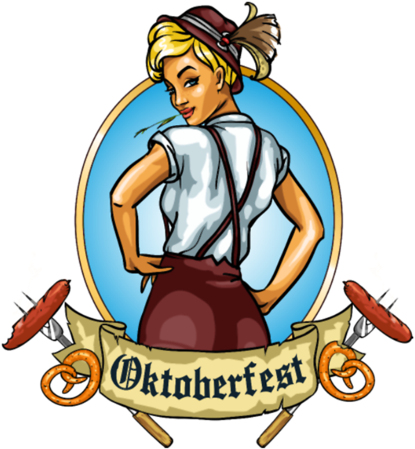 Oktoberfest Girl Emblem - Vinyl Sticker Decal Super Sexy Octoberfest Atv Car (790x691)