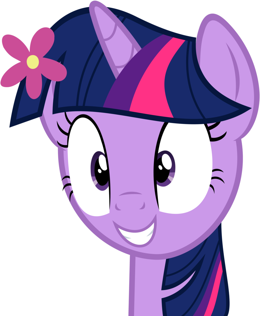 Slb94, Cute, Flower, Flower In Hair, Grin, Safe, Simple - My Little Pony Face (852x1024)