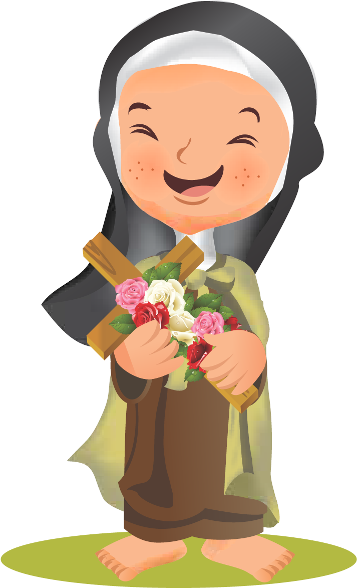 Santa Teresinha Do Menino Jesus Nasceu Em Alençon, - Santa Teresinha Do Menino Jesus Desenho (748x1232)