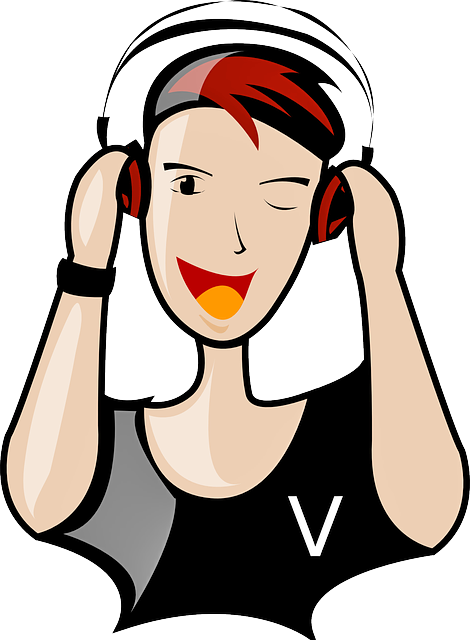 Menino Com Fone De Ouvido Em Png - Dj Cartoon (470x640)