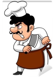 Illustration Of Cartoon Chef Angry Wall Mural • Pixers® - Illustration (400x400)