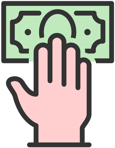 Hand With Dollar Bill Transparent Png - Simbolos De Dinero Png (512x512)