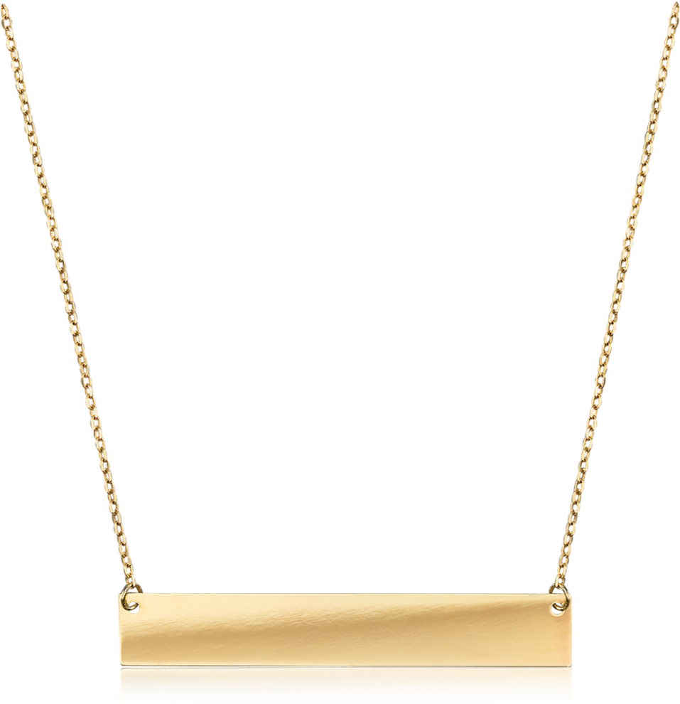 Super Design Ideas 14k Necklace Gold Bar Engravable - Necklace (1000x1095)