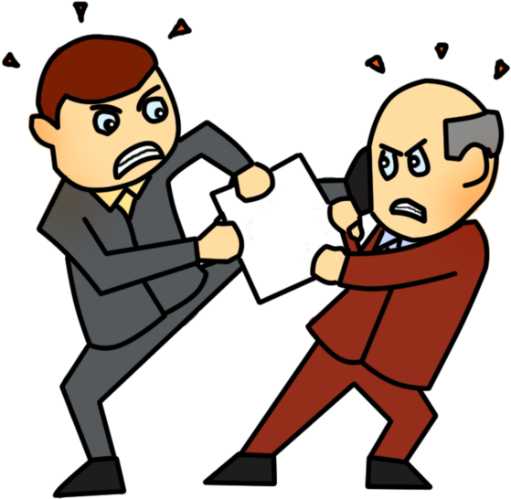 Two Men Fighting By Akhdanhyder - Cartoon (894x894)