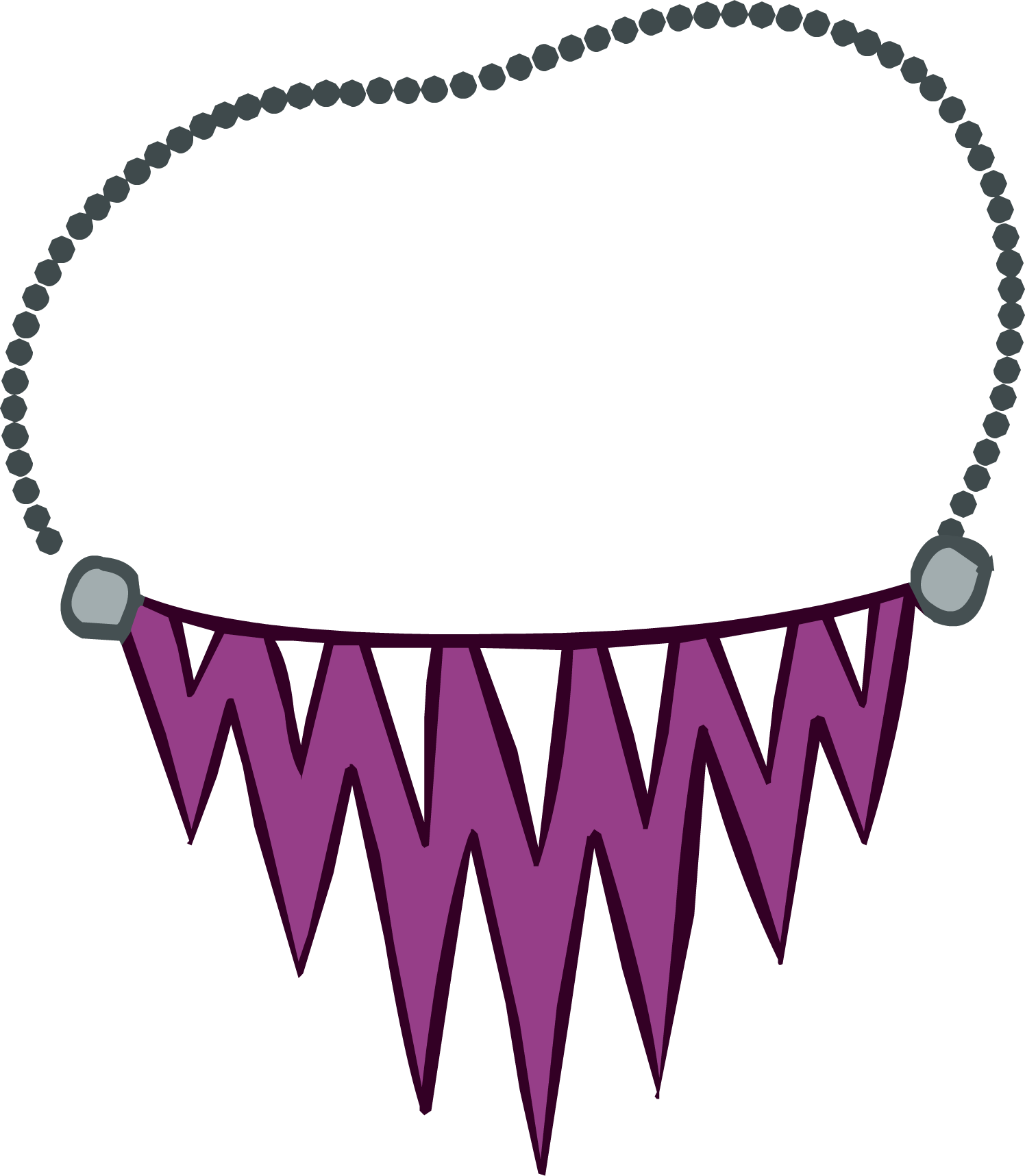 Jagged Purple Necklace - Legião De Maria (1496x1717)