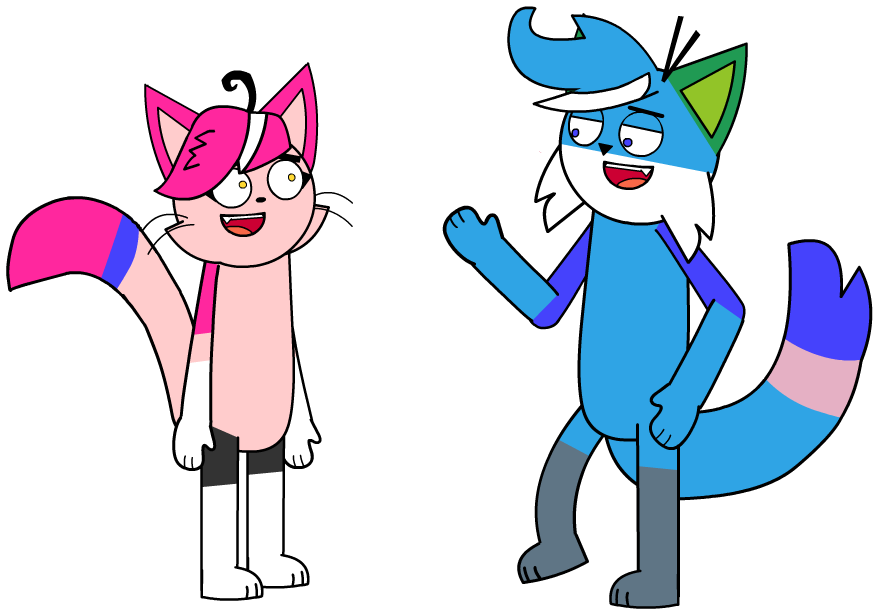 2 Demonic Siblings By Randomnerd12 - Cartoon (900x800)