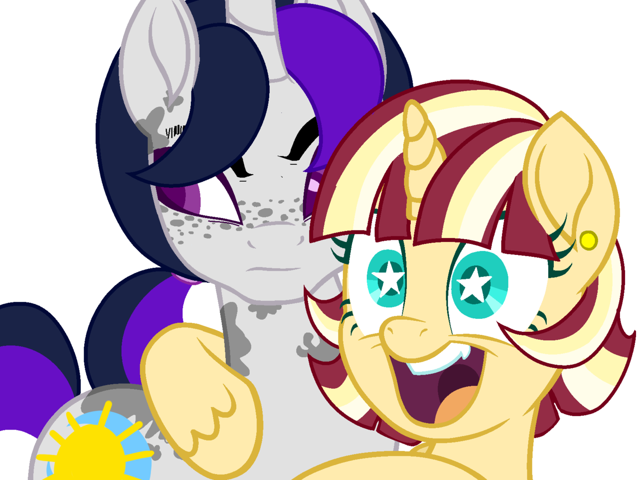 Iesbeans, Base Used, Cute, Hug, Magical Lesbian Spawn, - Cartoon (1280x962)