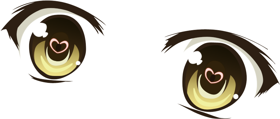 Kaga Koko Eyes - Brown Anime Eyes Transparent (1000x541)