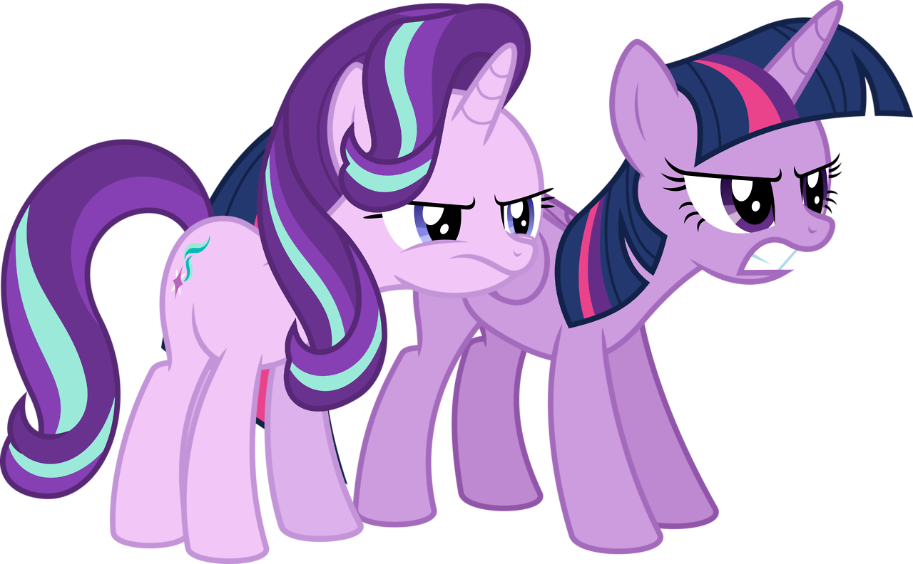 Mlpfim Pony Vector Inkscape The Times They Are A Changeling - Mlp Twilight And Starlight (1280x792)