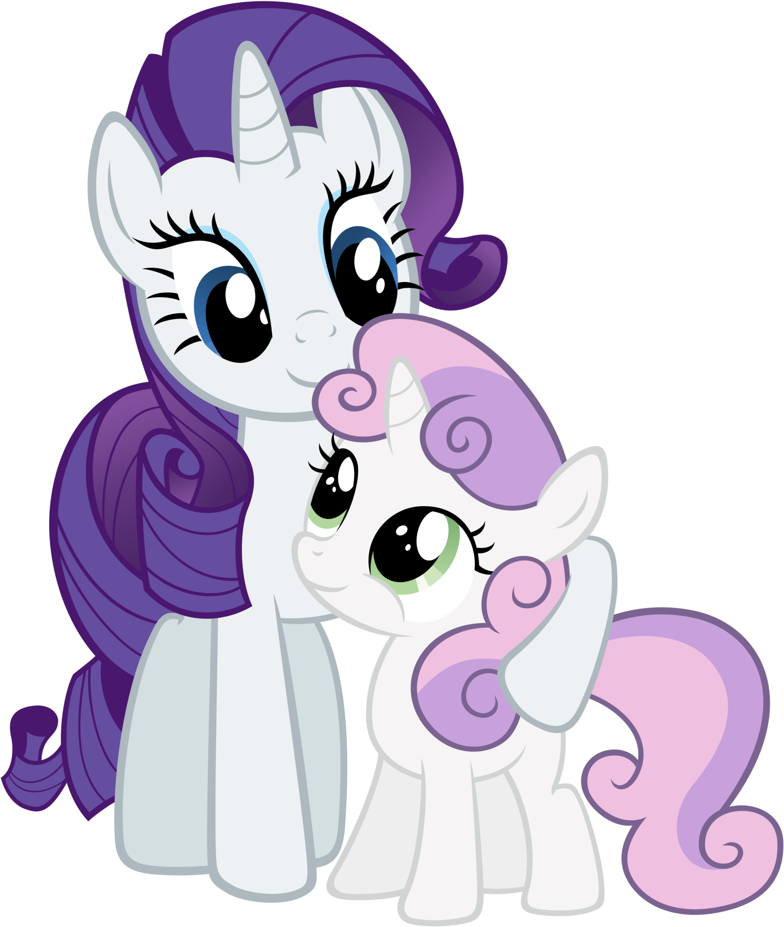 Rarity And Sweetie Bell Being Cute By Stabzor, Mlp - My Little Pony Rarity And Sweetie Belle (1600x1840)