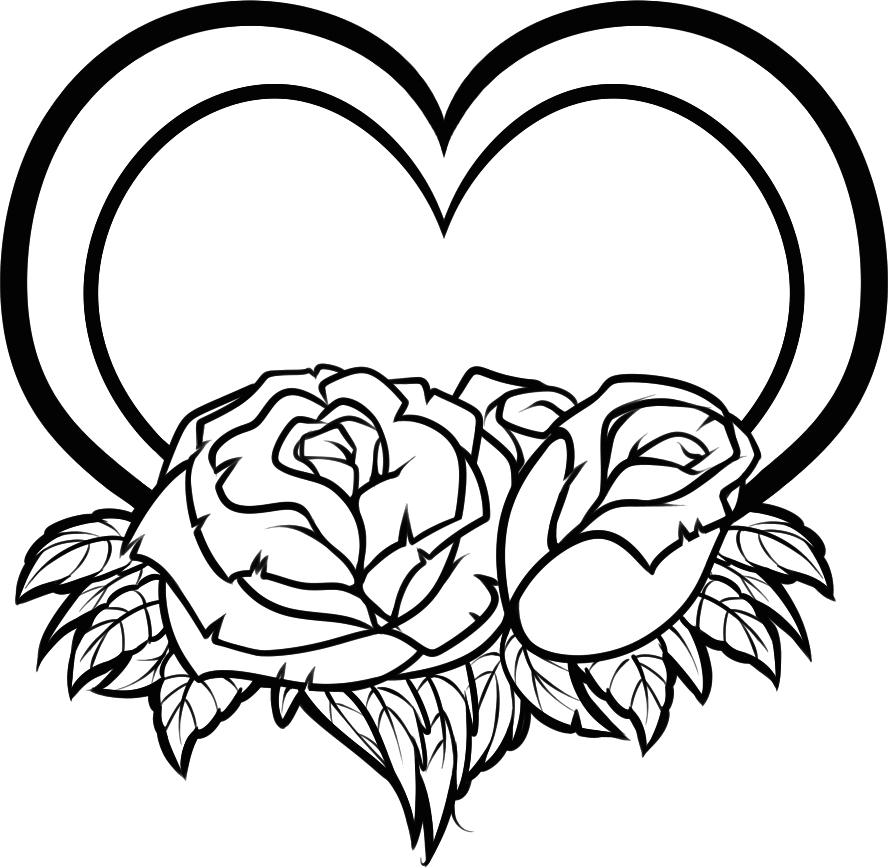 Valentine Tat-transparent Background By Dawnieda - Valentines Day Hearts Coloring Pages (888x868)